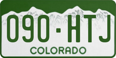 CO license plate 090HTJ