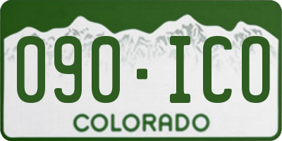 CO license plate 090ICO