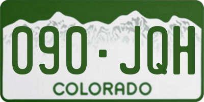 CO license plate 090JQH