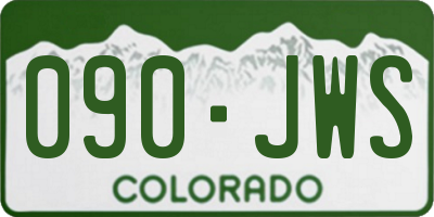 CO license plate 090JWS