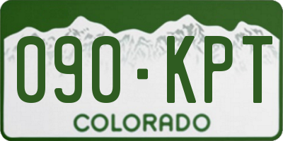 CO license plate 090KPT