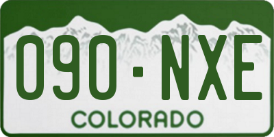 CO license plate 090NXE