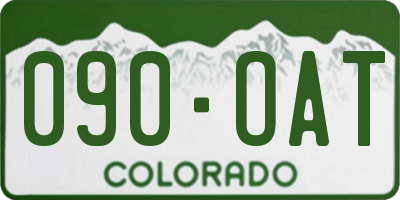 CO license plate 090OAT