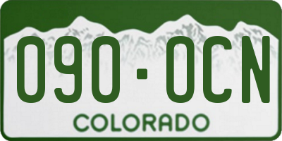 CO license plate 090OCN