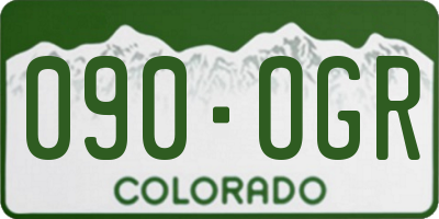 CO license plate 090OGR