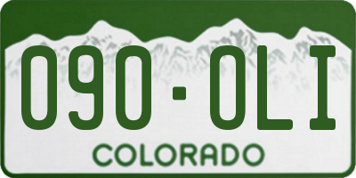 CO license plate 090OLI
