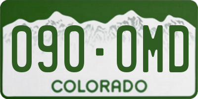CO license plate 090OMD
