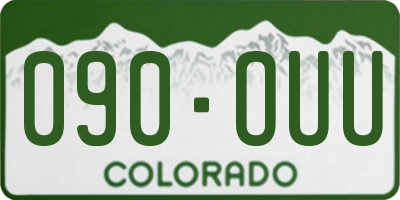 CO license plate 090OUU