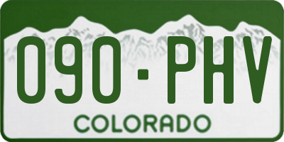 CO license plate 090PHV