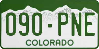 CO license plate 090PNE