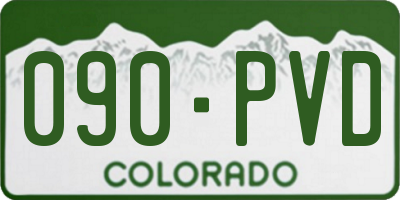 CO license plate 090PVD