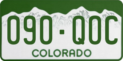 CO license plate 090QOC