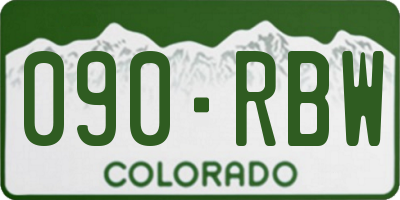 CO license plate 090RBW