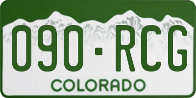CO license plate 090RCG