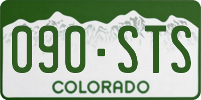 CO license plate 090STS
