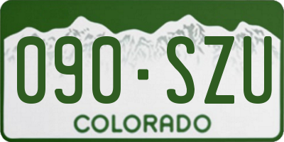 CO license plate 090SZU