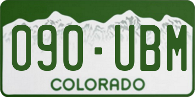CO license plate 090UBM