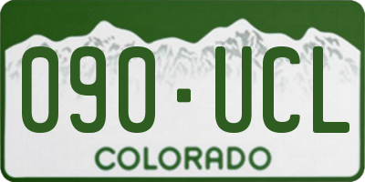 CO license plate 090UCL
