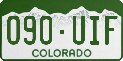 CO license plate 090UIF