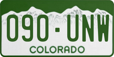 CO license plate 090UNW