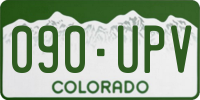 CO license plate 090UPV