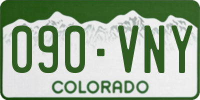 CO license plate 090VNY