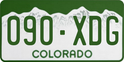 CO license plate 090XDG
