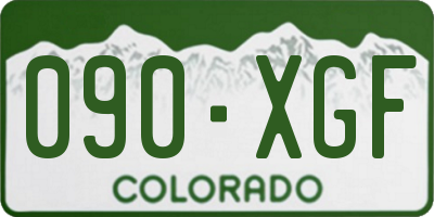 CO license plate 090XGF