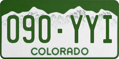 CO license plate 090YYI
