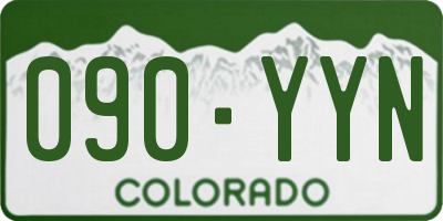 CO license plate 090YYN