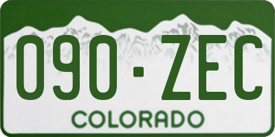 CO license plate 090ZEC