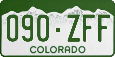 CO license plate 090ZFF