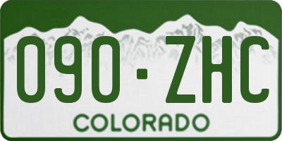 CO license plate 090ZHC