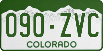 CO license plate 090ZVC