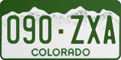CO license plate 090ZXA