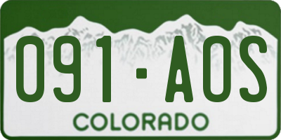CO license plate 091AOS