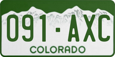 CO license plate 091AXC