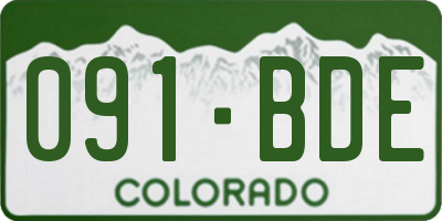 CO license plate 091BDE