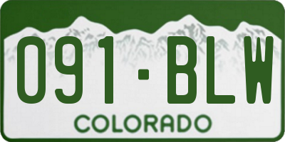 CO license plate 091BLW