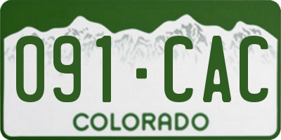 CO license plate 091CAC