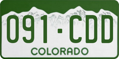 CO license plate 091CDD