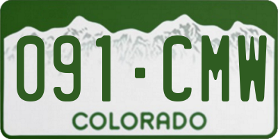 CO license plate 091CMW