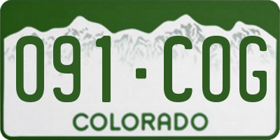 CO license plate 091COG