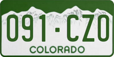 CO license plate 091CZO