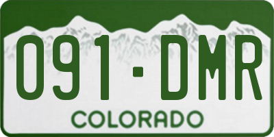 CO license plate 091DMR