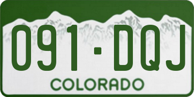 CO license plate 091DQJ