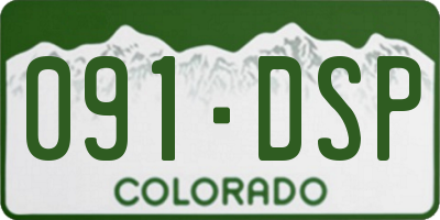 CO license plate 091DSP