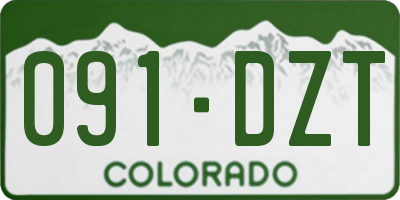 CO license plate 091DZT