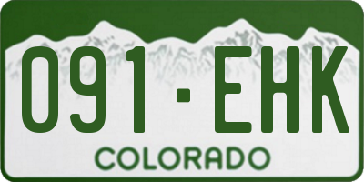 CO license plate 091EHK