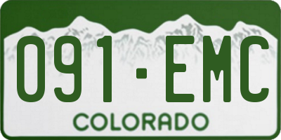 CO license plate 091EMC